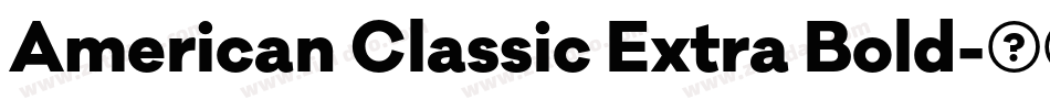 American Classic Extra Bold字体转换